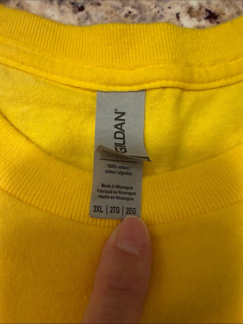 Gildan Yellow woman’s Tee with black sparkly Minnie Silhouette and Leopard Bow - Picture 2 of 3